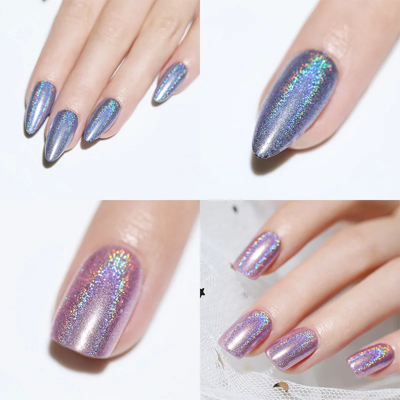 1g Holographic Nail Glitter Powder Laser Acrylic Shimmer Pigment Dust Chrome DIY Decoration Nail Art Design Accessories