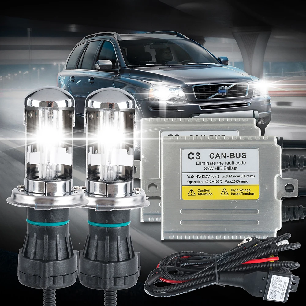 12V 35W C3 CANBUS H4 xenon H4-3 Высокая Низкая ч/л bi конверсия Ki лампа свет 4300k 5000k 6000k 8000k 10000k Xenon