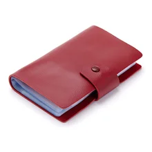 Unisex 100% Genuine Cow Leather Big Capacity 120 Bit Card Holders ID Credit Name Business Cards Book Bag Wallet For Women Man