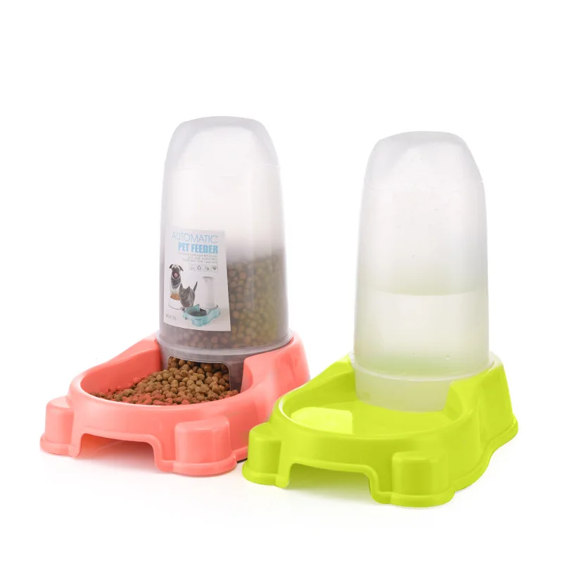 

Dogs Cats Food Bowl Dispenser Pet Automatic Feeding Water Feeder with Drinking Fountain Food Storage Bowls Feeders Pet Products