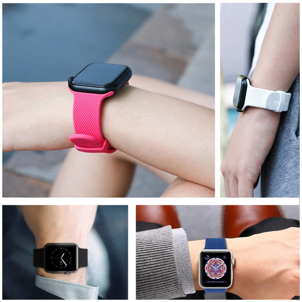 Спортивный ремешок для Apple watch 42 мм 38 iWatch 4 band 44 40 браслет из углеродного волокна