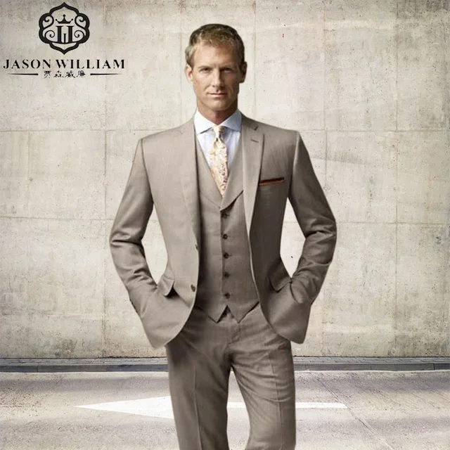 Ln062 New Arrival Groomsmen Notch Lapel Groom Tuxedos Khaki Men Ln062 New Arrival Groomsmen Notch Lapel Groom Tuxedos Khaki Men Suits Wedding Best Man Blazer