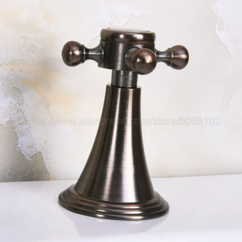ORB Brass Double Handle Basin Faucet Deck Mounted Bathroom Tub Sink Mixer Taps Widespread 3 Holes znf440