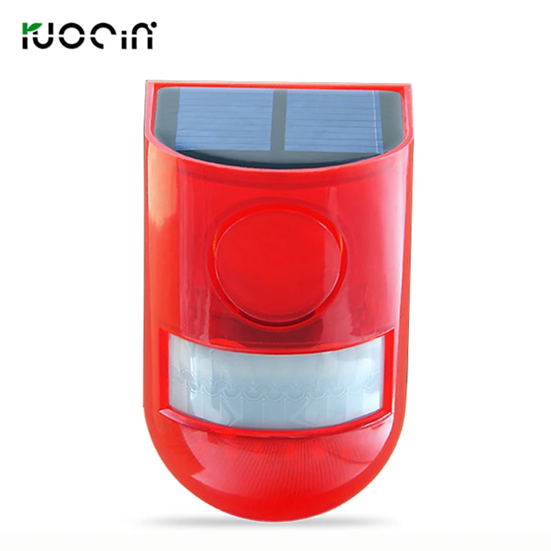 2019 New Design Solar Blinking Led Alarm System Light Motion Sensor Outdoor Wireless Solar Power