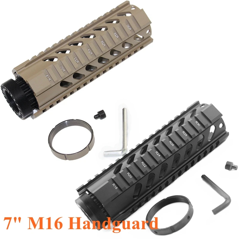 Охота винтовка Интимные аксессуары AR15 7 "Free Float Quad Rail RIS Handguard Пикатинни Замена подходит для. 223 5.56