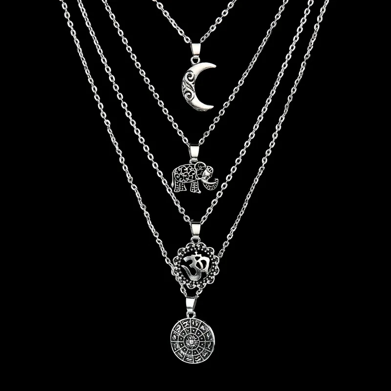 Горячее предложение новинка винтажный этнический 4 х слойный цепочка