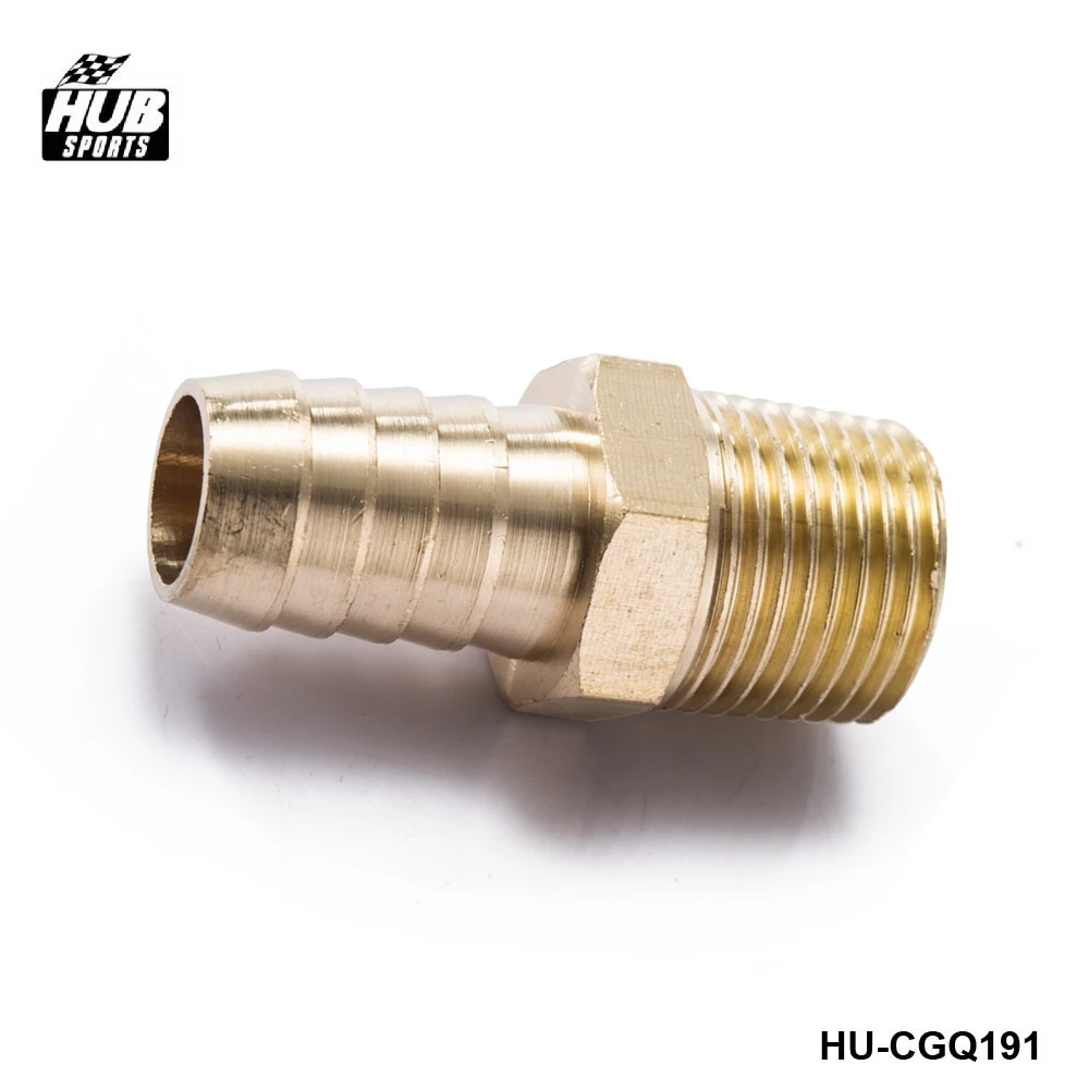 Hubsports - 5/8 Hose barb x 1/2 male MPT Brass Pipe Fitting NPT thread water air fuel For Toyota Scion Mitsubishi  HU-CGQ191