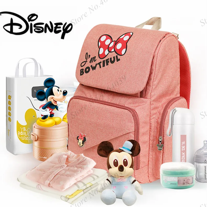Прямая продажа сумка для подгузников Disney мамы вместительная мам рюкзак