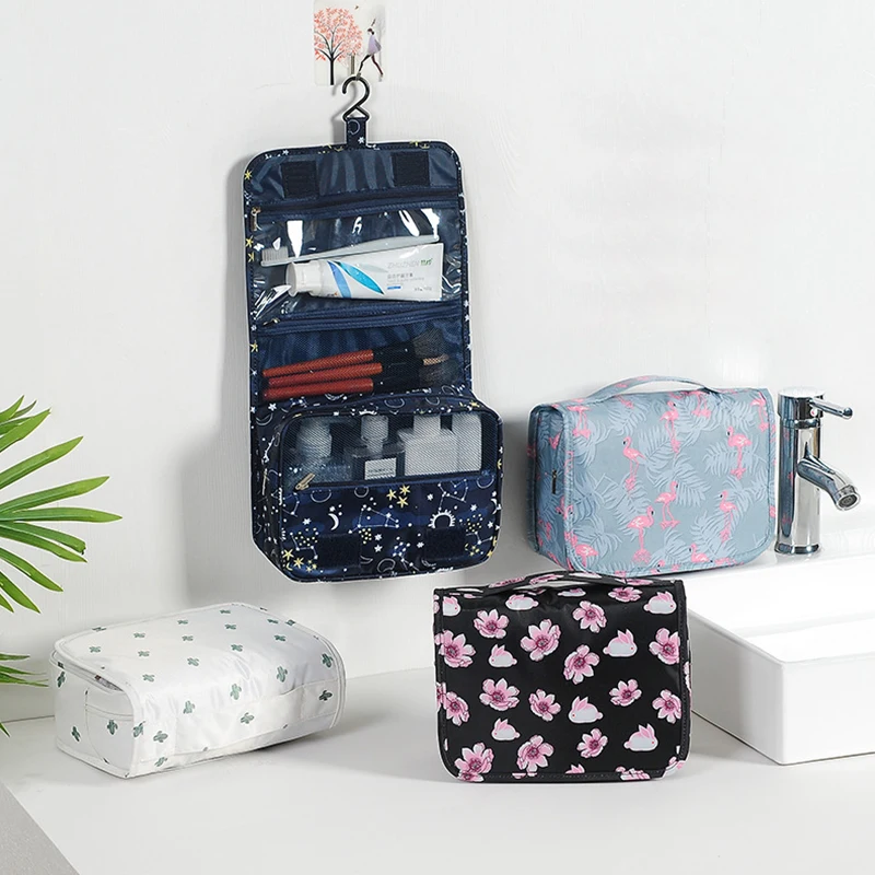 

Oxford Hanging Makeup Storage Organizers Bags Skin Care Women Cosmetic Jewel Pouch Box Home Bathroom Organization Accessories