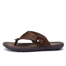 2019 Для мужчин Повседневное модные летние пляжные шлепанцы новый дизайн Удобная верхняя одежда прогулки резиновые тапочки сандалии