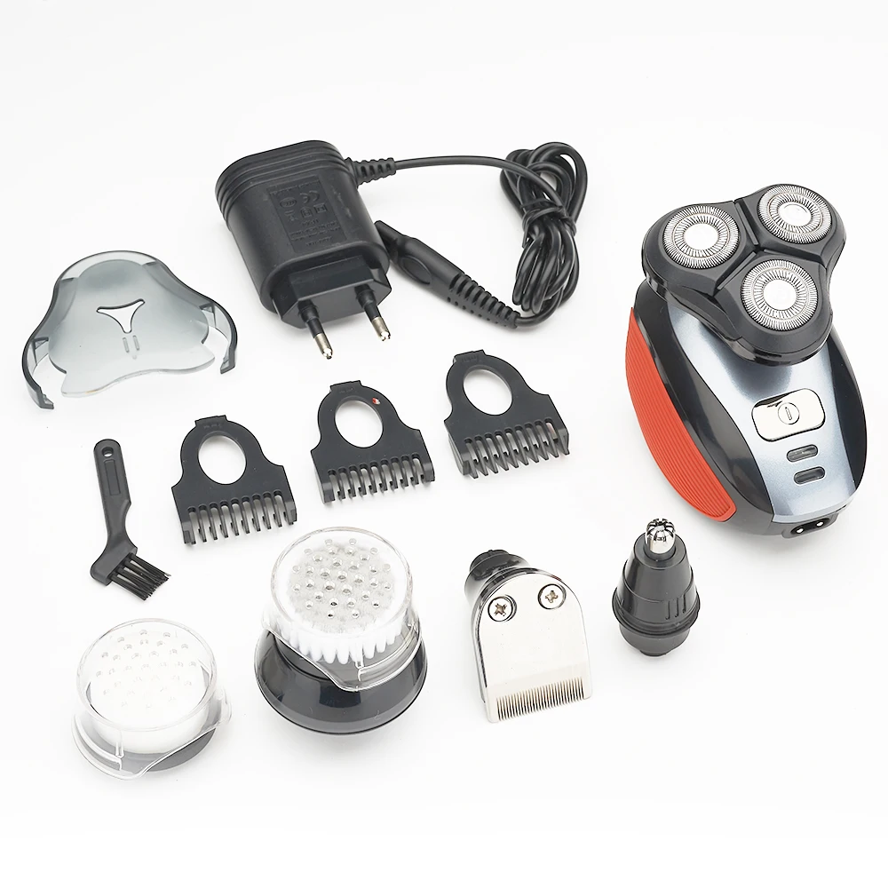 5 in 1 Mutifunctional Tripple Electronic Washable IP7X &Rechargeable Shaver with Facial Cleaner&Nose Trimmer,Clippers electronic nose for robots