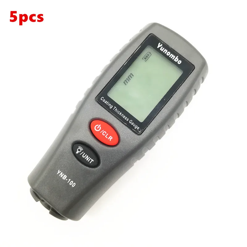

5 pcs Yunombo YNB-100 New Digital Backlight LCD Film Thickness Meter Car Paint Thickness Tester Coating Thickness Gauge YNB-100