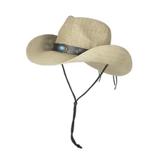 Модная женская и мужская соломенная открытая западная ковбойская шляпа леди папа Лето Sombrero Hombre пляжная ковбойская джаз шляпа от солнца размер 56-58 см