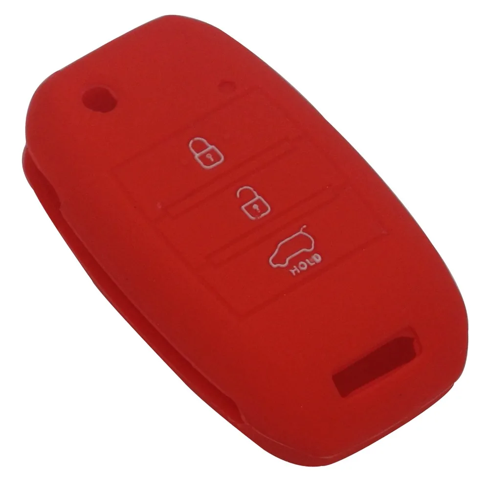 Keyforkess 30 pz/lotto caso della copertura chiave dell'automobile del Silicone per KIA Rio Sportage Ceed Sorento Cerato key Set Jacket cover accessori auto 8 2