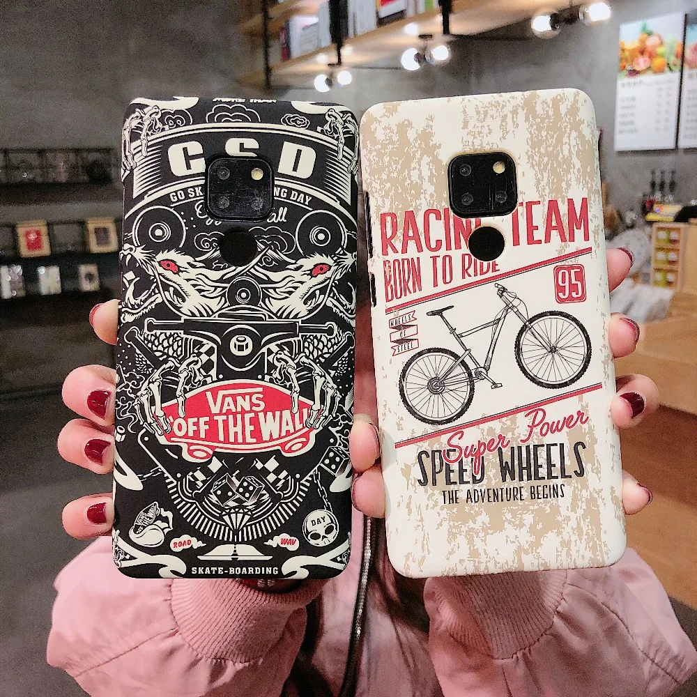 Matte Vintage Case For iPone XS MAX XR X 7 8 Plus 6 plus 6S Luminous case Bicycle Bear Shark |