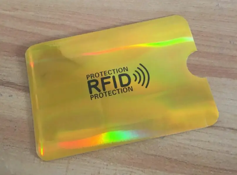 100 шт/лот против сканирования RFID блокирующий рукав для безопасности кредитных карточек идентификационный ATM Бесконтактный IC чехол для удостоверения личности блокатор - Color: Black