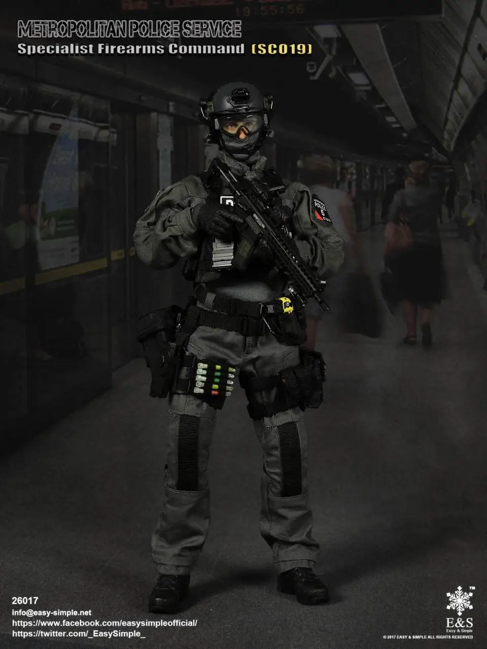 

[ESTARTEK] EASY&SIMPLE ES 260171/6TH Scale British Specialist Firearms Command SCO19 12" Collectible Military Action Figure