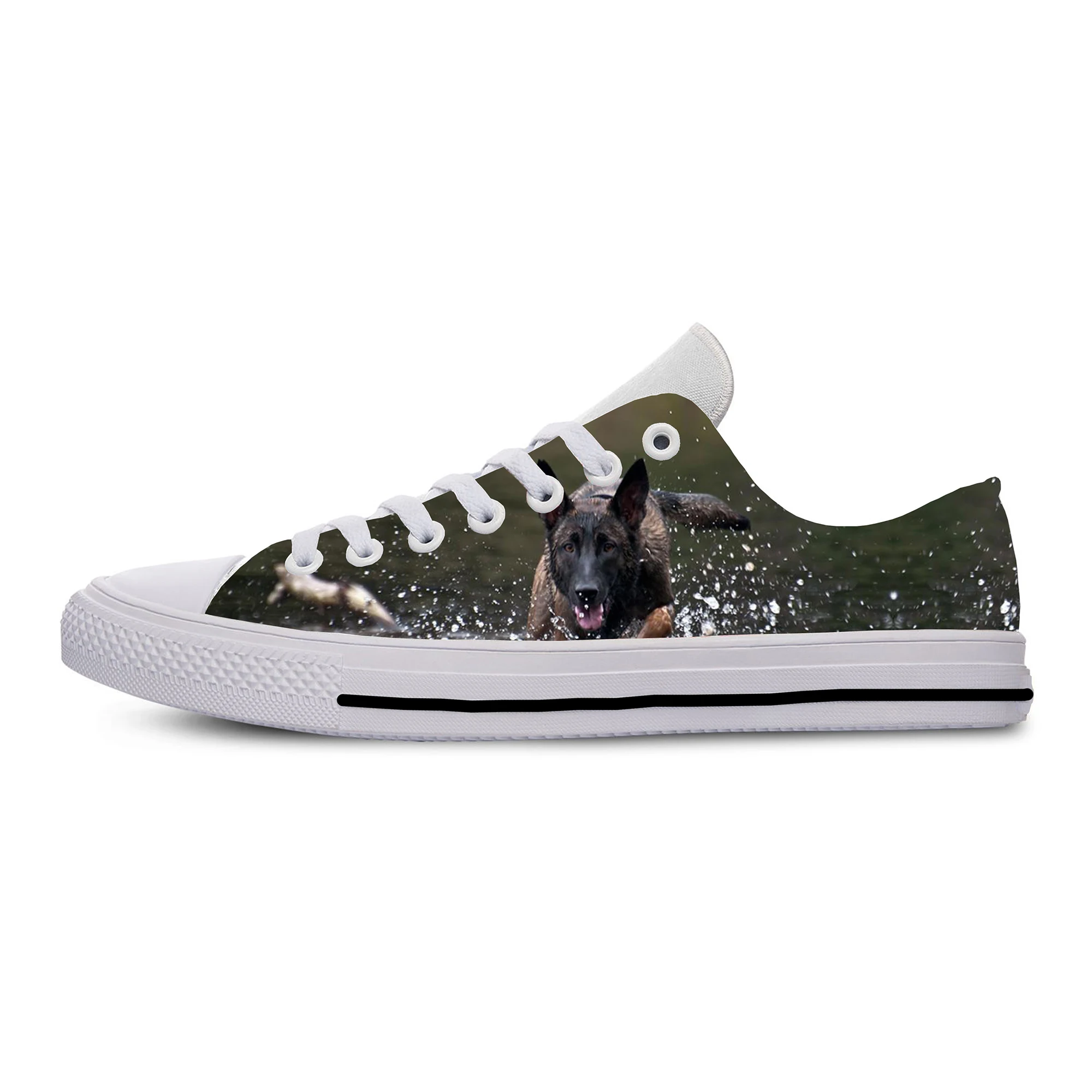 

2019 Hot Fashion Funny Men Novelty Women Retro Belgian Malinois Sneakers Casual Shoes