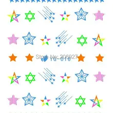 2 шт. YG016 неоновый дизайн для ногтей переводка водные для ногтей Стикеры