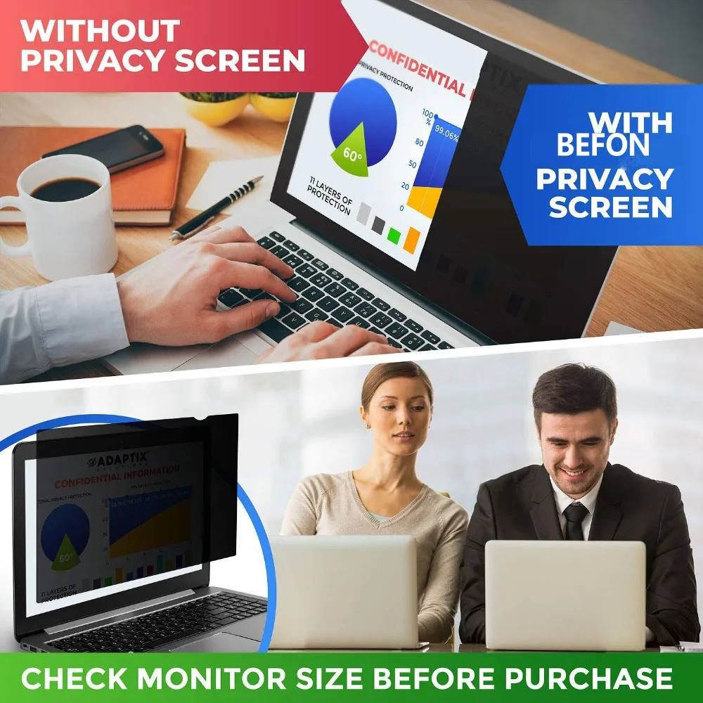 Befon 15 дюймов ноутбук защитная пленка на экран для 4:3 Широкоэкранный монитор Фильтр конфиденциальности Защитная пленка(304*229 мм