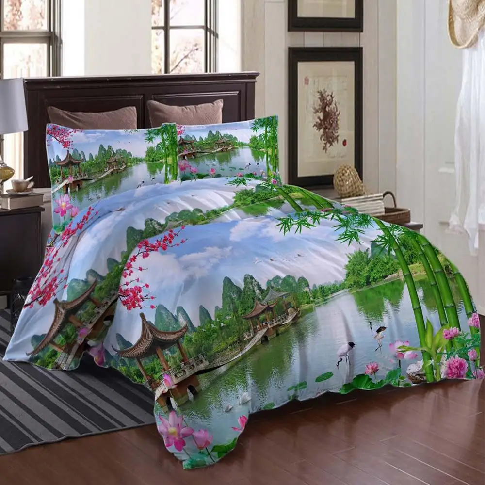 

Landscape in guilin Bedding Quilt Cover Duvet Cover Set Pillowcase Microfiber Soft Comforter Bedroom Single Queen King