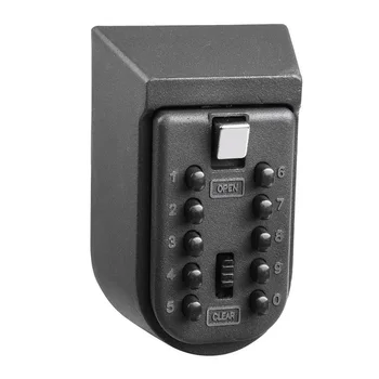 

Key Safe Box Aluminium Alloy Wall Mounted Home Safety Password Security Lock Storage Boxes with Code HJ55