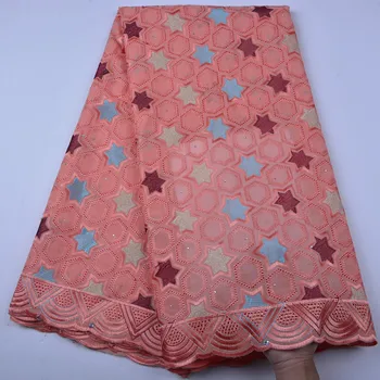 

Hot Sale African Cotton Swiss Voile Lace Fabric With Stones Swiss Voile Lace In Switzerland African Lace Fabric With Stones1262B