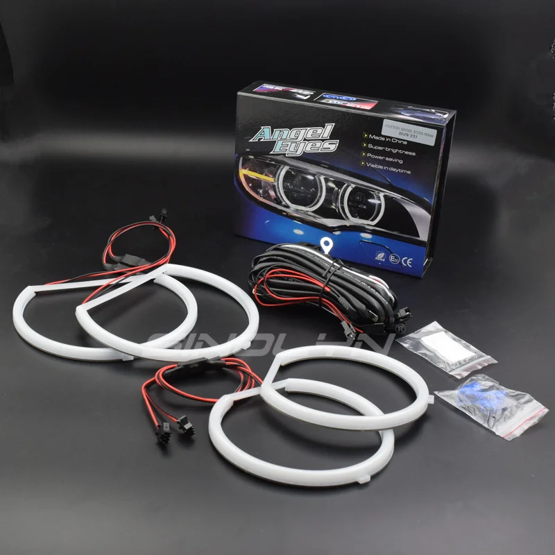 US $41.60 Sinolyn LED Angel Eyes For BMW E53 X5 Halogen Xenon Headlight Cotton Lights Halo Tuning Auto Car Lights Accessories Retrofit