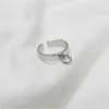 Guarda 925 anillos de plata esterlina para las mujeres brillante hueco pequeño círculo de mujer de moda joyería fina Simple anillo Ins estilo ► Foto 2/5