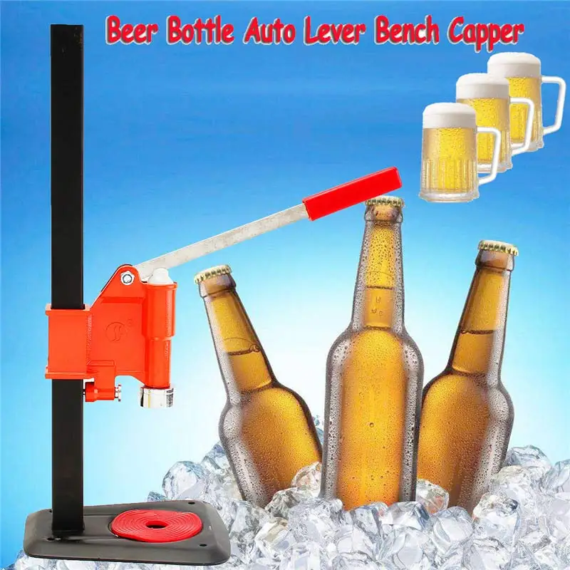 Beer Bottle Capper Auto Lever Bench Capper Home Brew Manual