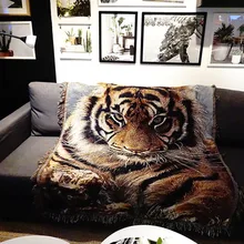 Скандинавское трикотажное покрывало для дивана и отдыха, украшение для дома, 3D тигр, гобелен на стену, покрывало для дивана, покрывало для автомобиля, одеяла для путешествий