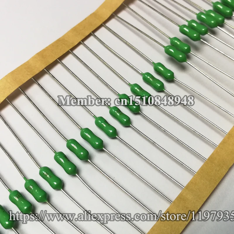 100 Original 0251015.NRT1L 0251015. Axial Lead Green Fuse Fast Blow