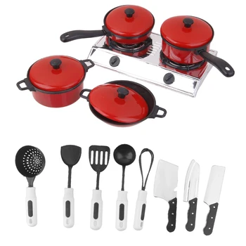

Kids Children Plastic Kitchen Cookware Toy Cooking Cookware Pretend Play Toy