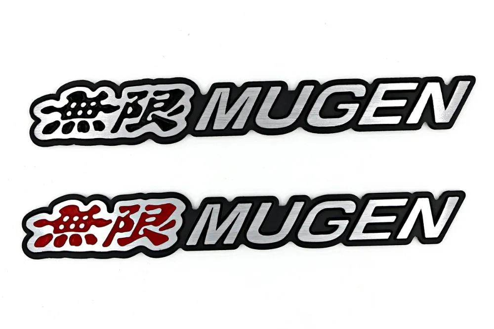 Details about   3D Aluminum Black MUGEN Car Front/Rear Badge Fender Body Emblem Decal Sticker x1 