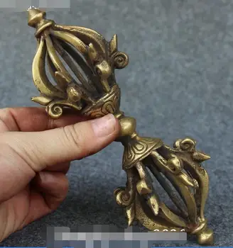 

Tibet Buddhism Bronze Carving Vajra Talismans Phurba Dagger Holder Faqi Statue