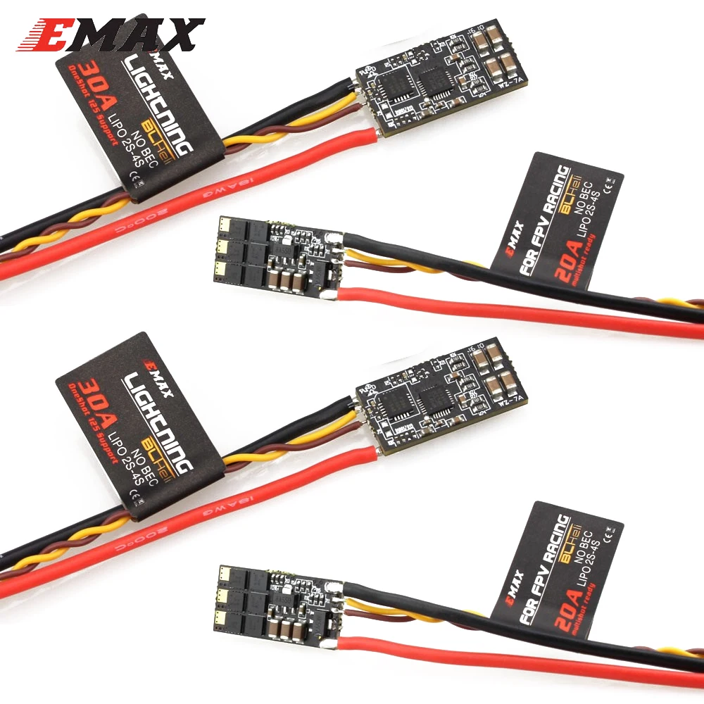 4 шт./лот EMAX BLHeli lightning 20A/30A RC ESC микро мини электронный контроллер скорости для