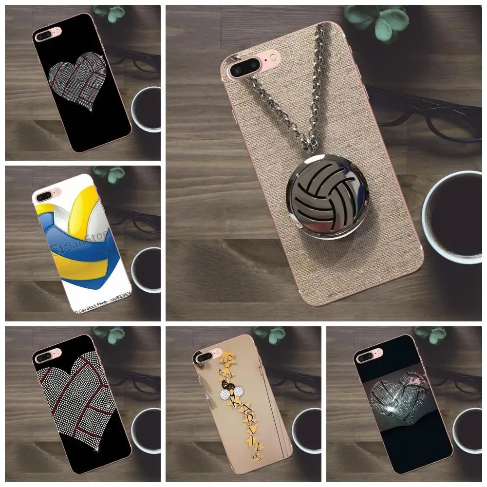 

Volleyball Heart For Apple iPhone X 4 4S 5 5C SE 6 6S 7 8 Plus Galaxy A3 A5 J1 J2 J3 J5 J7 2017 Luxury Protector Phone Case