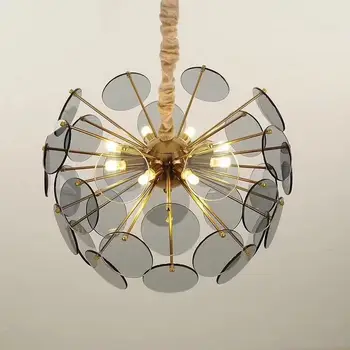 

Modern pendant lights led gold AC90-261V luminaire suspendu globe clear glass shade hanging lights luminaria pendente foyer