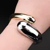 2019 Top Quality Fashion Bangles Gold Color Alloy Simple Wide Opened Bangles Snake Bracelet & Bangles For Women S1605 6