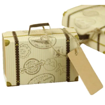 

2017 New Arrivals Casamento 1000Pcs/Lot Wedding Party Decoration Candy Box Mini Suitcase Wedding Favor Chocolate Boxes