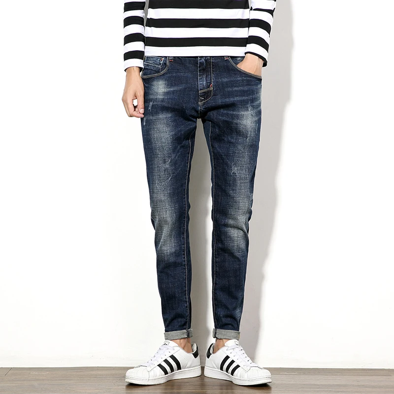 

Hot Winter Jeans Men Fashion New Plus Size Biker Jeans Stretch Elastic Casual Straight Denim Men Pant Jeans For Men Clothes Blue