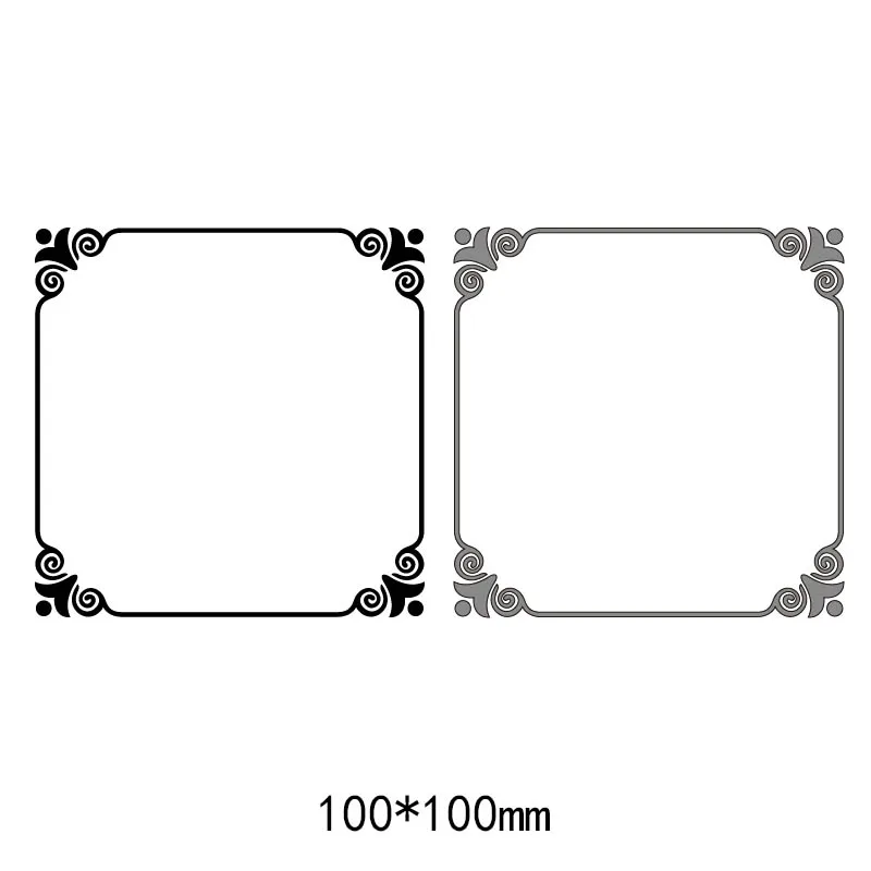

Square Lacework Frame Metal Cutting Dies for DIY Scrapbooking Paper Craft Handmade Paper Cut Frames and Covers Stamps Dies New