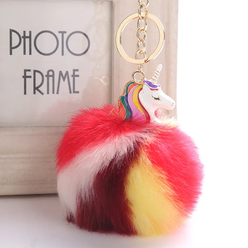 WiwjygzColors скрипичный ключ помпоном брелки Pegasus Единорог автомобиль Pom брелок сумка