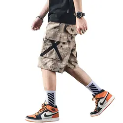 2019 Новая летняя Уличная Камуфляж Брюки-Карго повседневные мужские шорты мужские свободные шорты работы Человек Военные Короткие штаны ABZ321