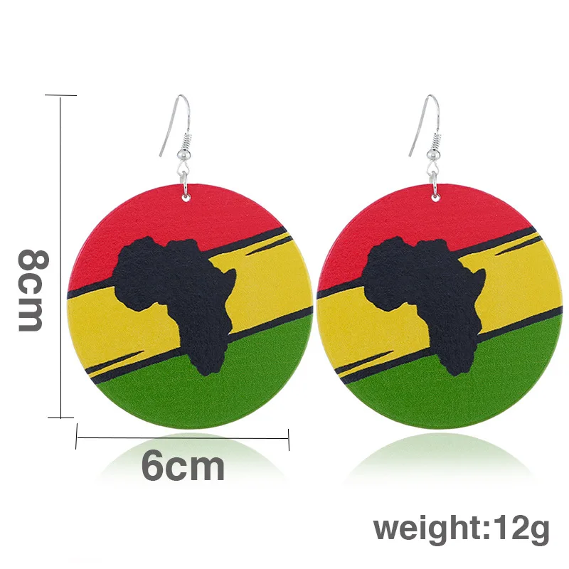 LZHLQ Африканская Карта моделирование серьги женские модные серьги девушка новые деревянные висящие серьги для женщин ювелирные изделия