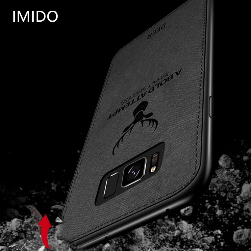 For Samsung Galaxy S8 S9 S8plus S9plus Fabric Deer Cloth phone Case Note9 Note8 Soft Silicone edge shockproof case coque |