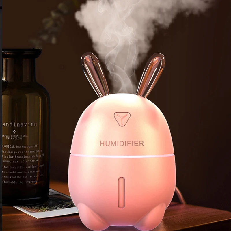 

300ml Rabbit Air Humidifier Ultrasonic Silent USB Aroma Essential Oil Diffuser Lamp Home Car Office Babyroom Air Purifier