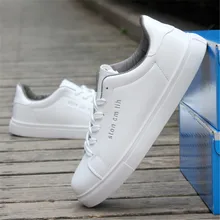 Men couples shoes Leather Casual shoes Flat shoes Outdoors Pure color lover joker White shoes calzado deportivo zapatos mujer