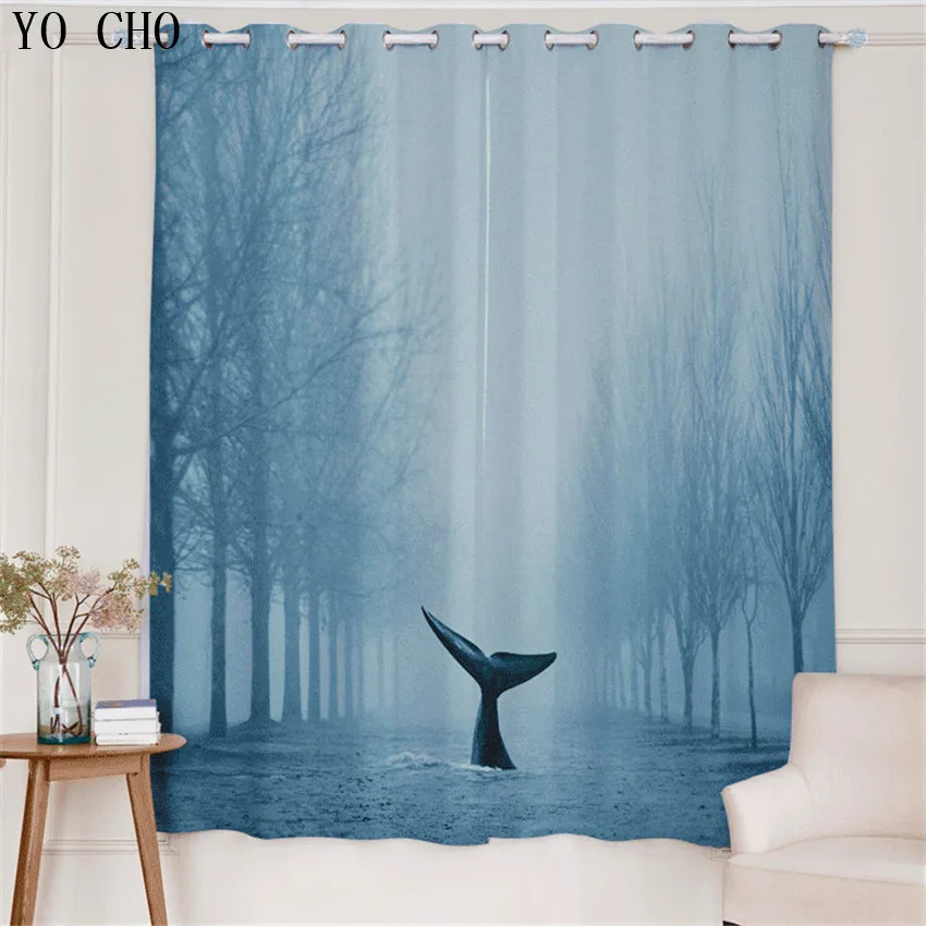 YO CHO Neue Produkt cortinas blackout Tier Delphin rideau voilage ... YO CHO Neue Produkt cortinas blackout Tier Delphin rideau voilage ...