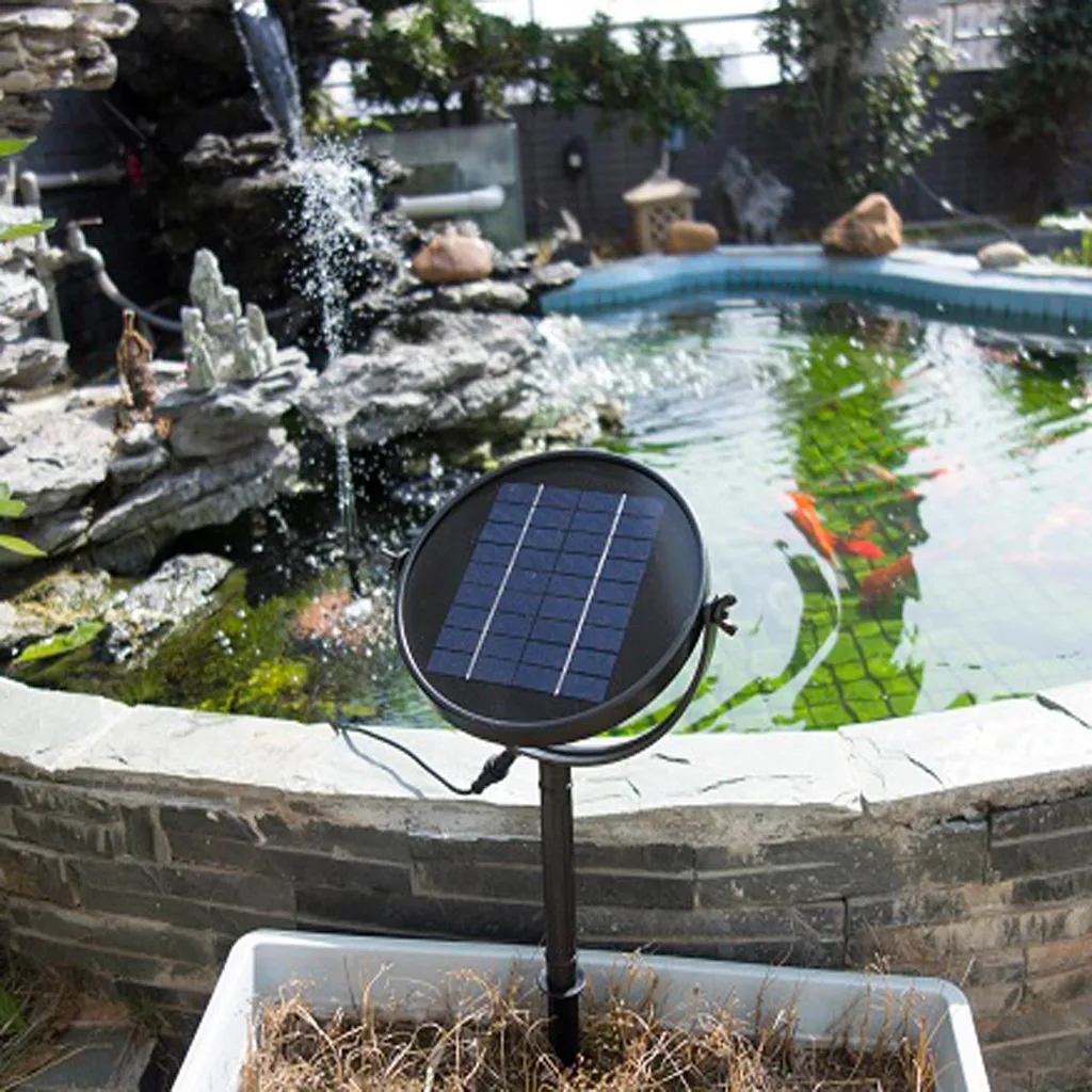 Solar Fountain Floating Water Pump Solar Panel Kit Garden Plants Watering Fountain Pool Watering Submersible Garden Decoration